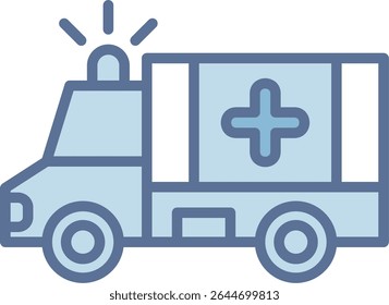 Ambulance Filled Blue Tone Icon