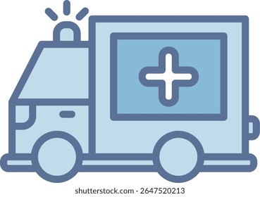 Ambulance Filled Blue Tone Icon