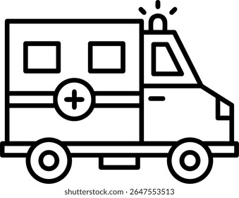 Ambulance Filled Style Icon Design