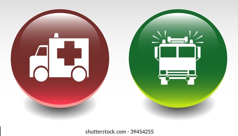 Ambulance & Fire-brigade Sign Icons