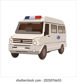 Ambulance Flat Color Clip art design