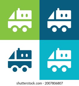 Ambulance Flat four color minimal icon set