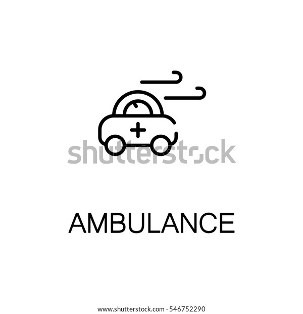 Ambulance flat icon. High quality outline symbol of\
medical euipment for web design or mobile app. Thin line signs of\
ambulance for design logo, visit card, etc. Outline pictogram of\
ambulance 