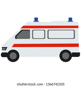 Ambulance flat illustration