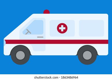ambulance flat style. Vector illustration