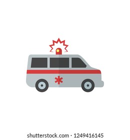 ambulance flat vector icon