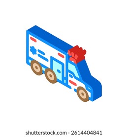ambulance fracture injury isometric icon vector. ambulance fracture injury sign. isolated symbol illustration