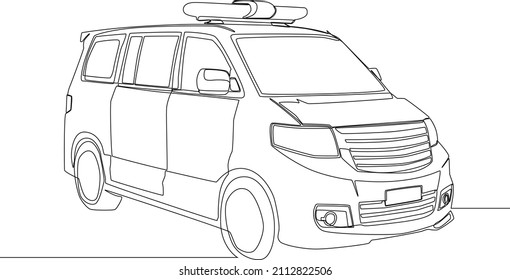 Ambulance front line icon. Auto, view, sport, race, transport concept. Vector illustration isolated on white background. Vector illustration. Transportation Icon.
