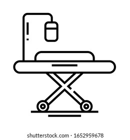 Ambulance furniture line icon, concept sign, outline vector illustration, linear symbol.