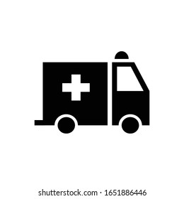 Ambulancia con vector de icono de glifo