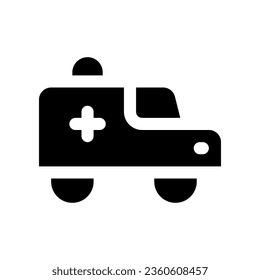 icono del glifo de ambulancia. icono vector para tu sitio web, móvil, presentación y diseño de logotipo.