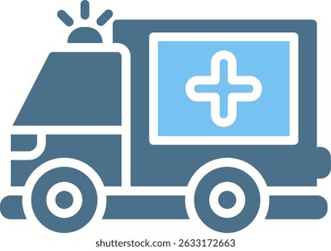 Ambulance Glyph Two Colour Icon