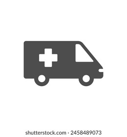 Ambulance glyph vector icon isolated on white background. Ambulance glyph vector icon for web, mobile and ui design
