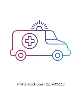 Ambulance gradient universal icon ui ux element sign.