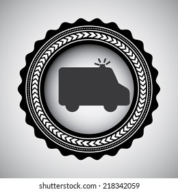 ambulance graphic design , vector illustration