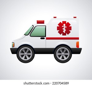 ambulance graphic design , vector illustration