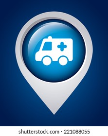 ambulance graphic design , vector illustration