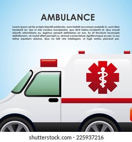 ambulance graphic design , vector illustration
