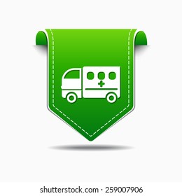 Ambulance Green Vector Icon Design