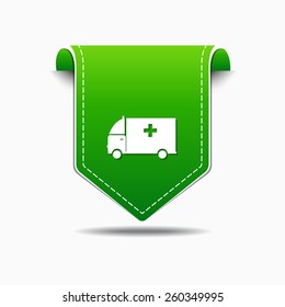 Ambulance Green Vector Icon Design