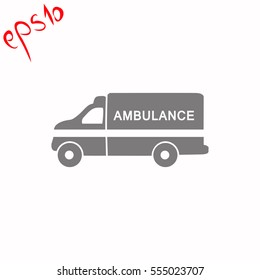 Ambulance grey icon.