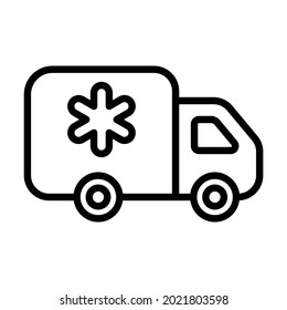 Ambulance Healthcare Medical, vector graphic Illustration Icon.