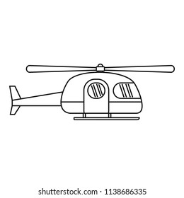 Ambulance helicopter icon. Outline ambulance helicopter vector icon for web design isolated on white background