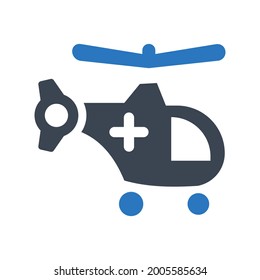 Ambulance helicopter icon.health,transport (vector illustration)