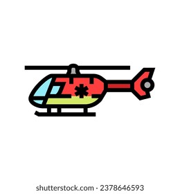 ambulance helipad Farbe Symbol Vektorgrafik. Rettungshelipad-Schild. einzelne Symbolillustration