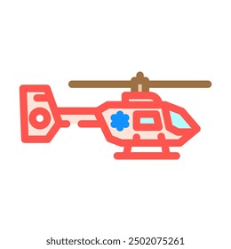 ambulance helipad color icon vector. ambulance helipad sign. isolated symbol illustration