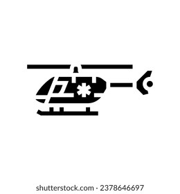 ambulance helipad glyph icon vector. ambulance helipad sign. isolated symbol illustration