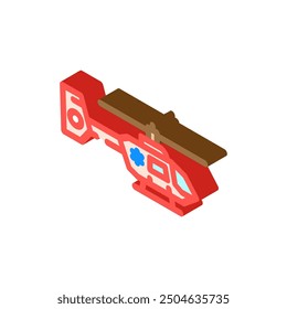 ambulance helipad isometric icon vector. ambulance helipad sign. isolated symbol illustration
