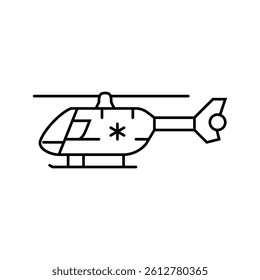 ambulance helipad line icon vector. ambulance helipad sign. isolated contour symbol black illustration