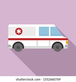 Ambulance help team icon. Flat illustration of ambulance help team vector icon for web design
