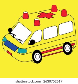 Ambulance hospital emergency transport clip art 