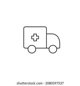 ambulance hospital icon line style graphic design vector