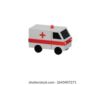 ambulance icon 3d illustration render