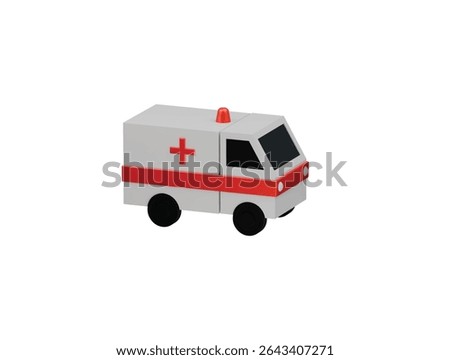 ambulance icon 3d illustration render