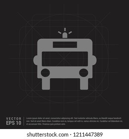 Ambulance Icon - Black Creative Background - Free vector icon