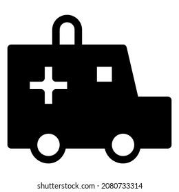 ambulance icon with black outline style