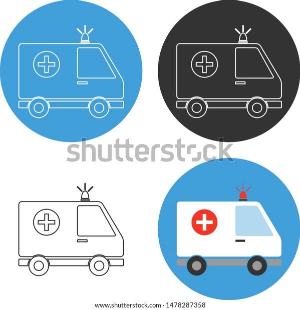 Ambulance icon. Ambulance car. Ambulance icon
set. Vector illustration,
vector.