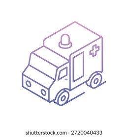 Icono de ambulancia Ilustración vectorial limpia y moderna