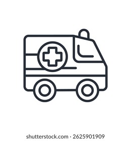 ambulance icon collection .design style with background