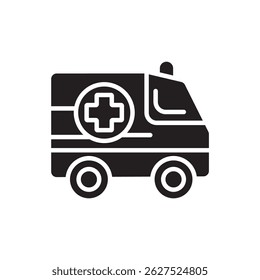 ambulance icon collection .design style with background