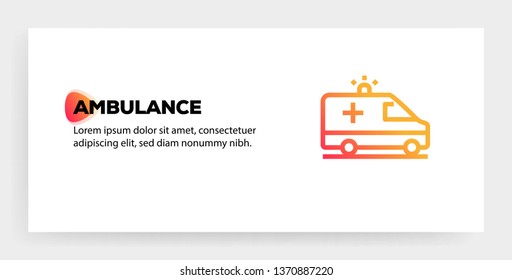 AMBULANCE ICON CONCEPT
