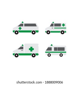 Plantilla de diseño de icono de ambulancia vector ilustración aislada