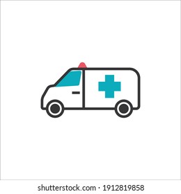 Ambulance icon design template vector isolated illustration