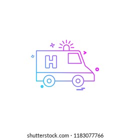 Ambulance icon design vector