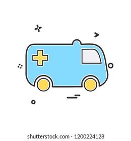Ambulance icon design vector