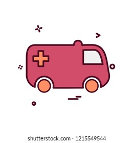Ambulance icon design vector